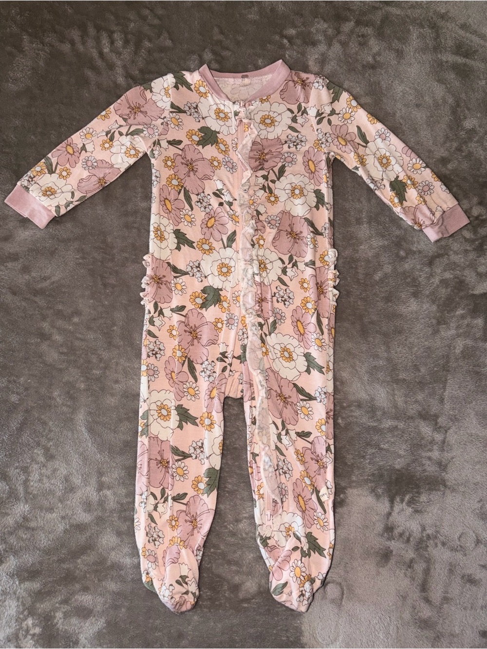 Milkberry floral footie 6-9M